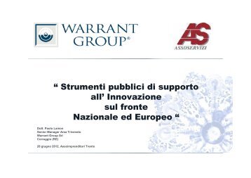 WARRANT GROUP - Confindustria Trento