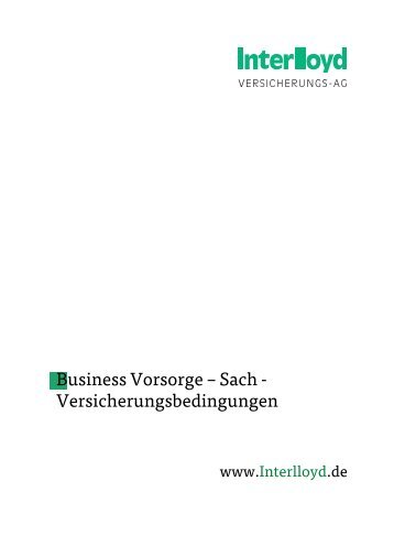 757.1 kB PDF Versicherungsbedingungen ... - bei der Interlloyd