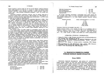 5.4. PRODUKCJA PIERWOTNA DRZEW. POMIARY BIOMASY ...