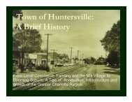 Town of Huntersville: A Brief History