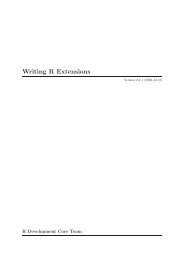 Writing R Extensions - Information and Technology Services