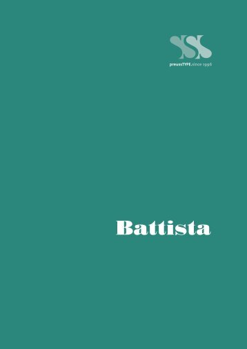 Battista Font Specimen - preussTYPE