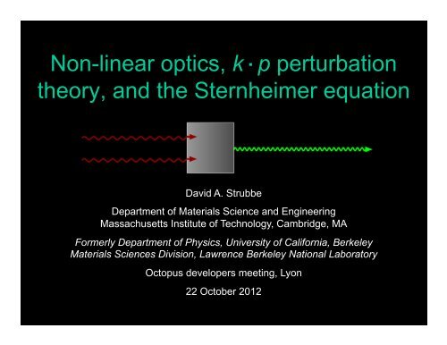 Sternheimer equation - TDDFT.org