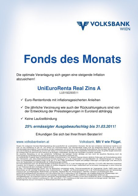 Aktuelle Anlageinformation 03/2011 - Volksbank Wien AG