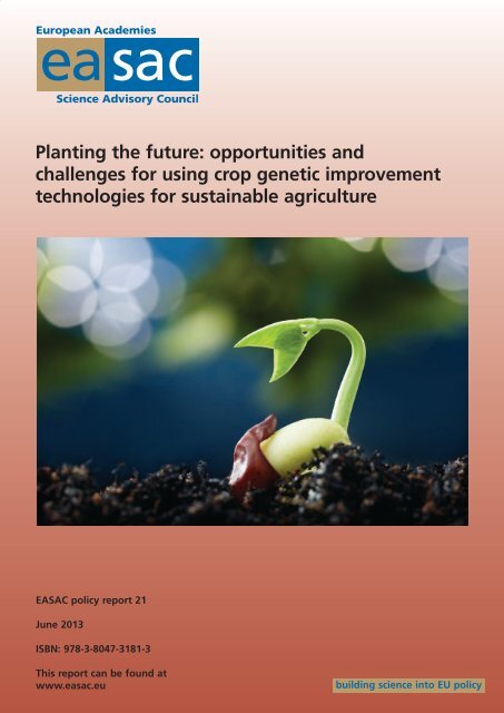 Planting the future: opportunities and challenges for using ... - EASAC