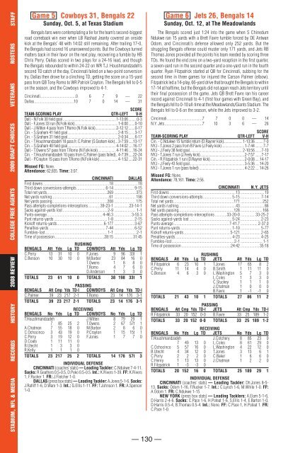 Cincinnati Bengals 2009 Media Guide.indb - Bengals Home