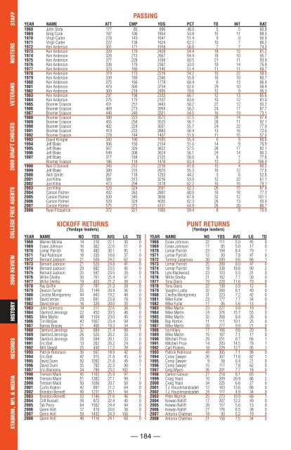 Cincinnati Bengals 2009 Media Guide.indb - Bengals Home