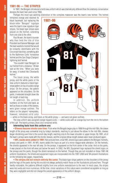 Cincinnati Bengals 2009 Media Guide.indb - Bengals Home