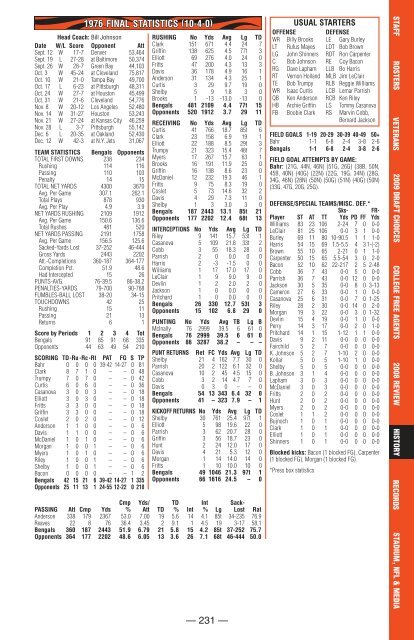 Cincinnati Bengals 2009 Media Guide.indb - Bengals Home