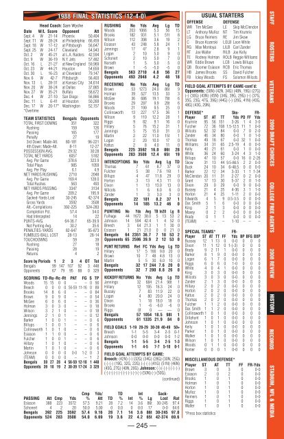 Cincinnati Bengals 2009 Media Guide.indb - Bengals Home