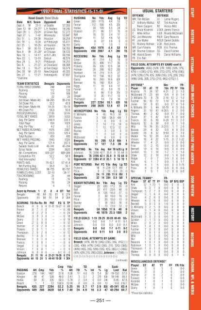 Cincinnati Bengals 2009 Media Guide.indb - Bengals Home