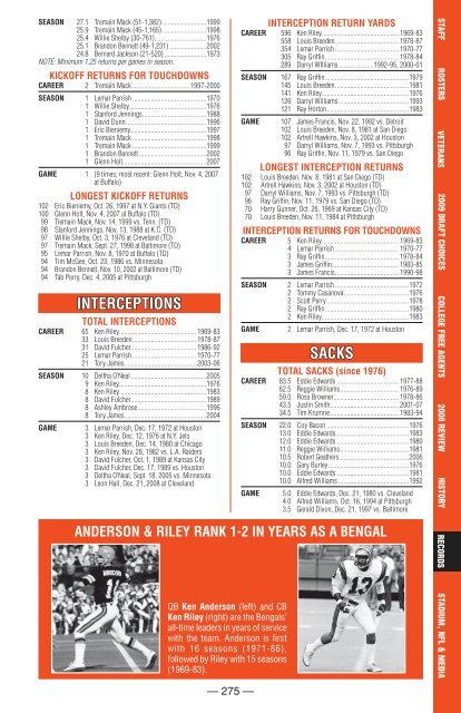 Cincinnati Bengals 2009 Media Guide.indb - Bengals Home