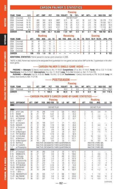 Cincinnati Bengals 2009 Media Guide.indb - Bengals Home