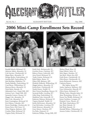 2006 Mini-Camp Enrollment Sets Record - Camp Alleghany