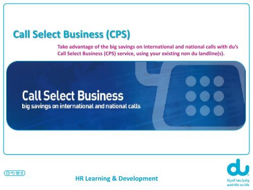 Call Select Business Cps Du Telecom Business Partner Acentria