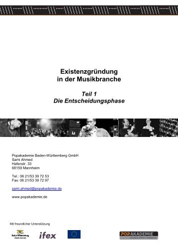 Entscheidungsphase - Popakademie Baden-WÃ¼rttemberg