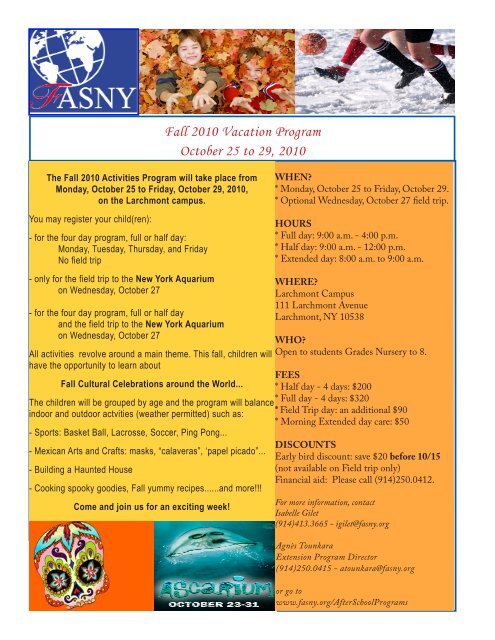 Flyer 3 - Franco-American School of New York