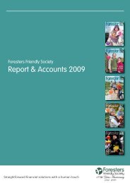 Financial results for 2009 - Foresters Friendly Society