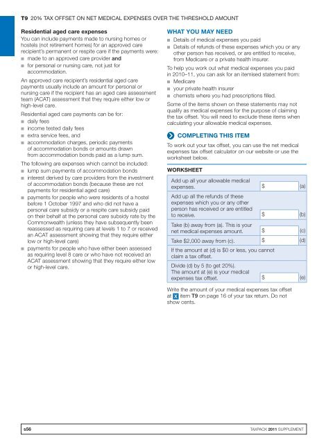 TaxPack 2011 supplement - Australian Taxation Office