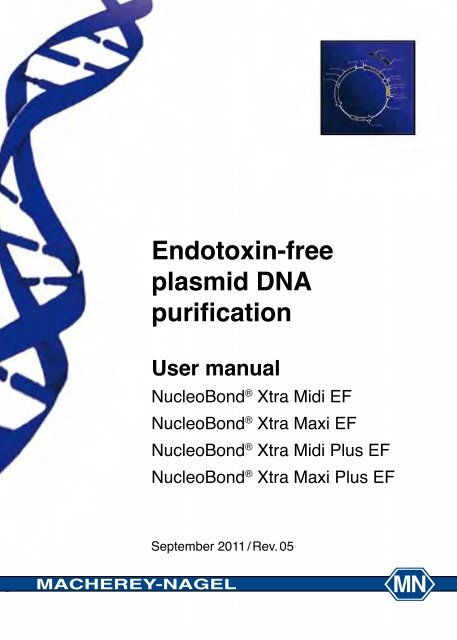 Endotoxin-free plasmid DNA purification - Macherey Nagel