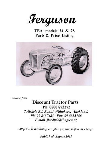 Ferguson TEA (PDF) - Discount Tractor Parts