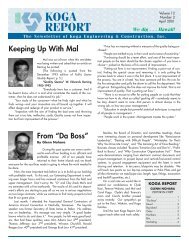 2001 Koga newsletter April - Koga Engineering & Construction, Inc.