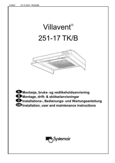 Villavent Bruksanvisning () Villavent Bruksanvisning