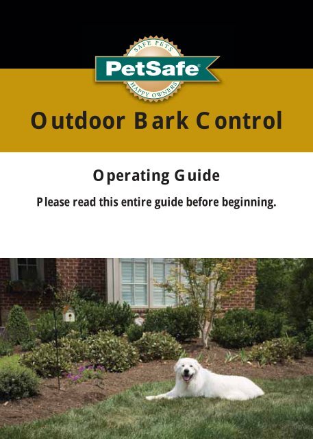 Outdoor Bark Control - PetSafe