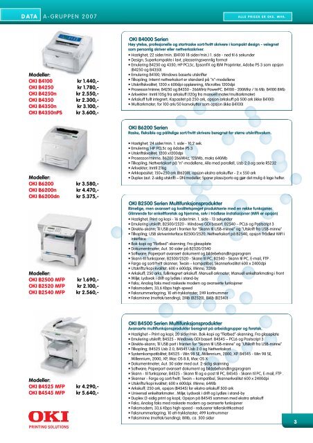 A-GRUPPEN KATALOG 2007