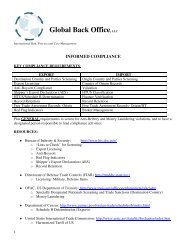 Informed Compliance Checklist