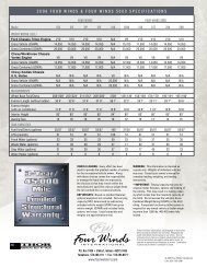 2006 FOur WInds & FOur WInds 5000 sPEcIFIcaTIOns