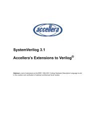SystemVerilog 3.1 Accellera's Extensions to Verilog - VHDL ...