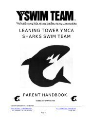 leaning tower ymca sharks swim team-parent ... - Sharks Swimming