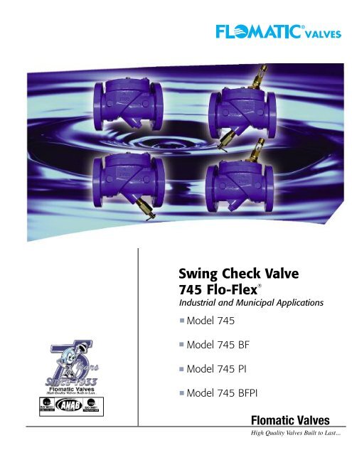 Swing Check Valve 745 Flo-Flex® - Flomatic Corporation