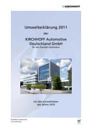 UmwelterklÃ¤rung 2011 der KIRCHHOFF Automotive Deutschland ...