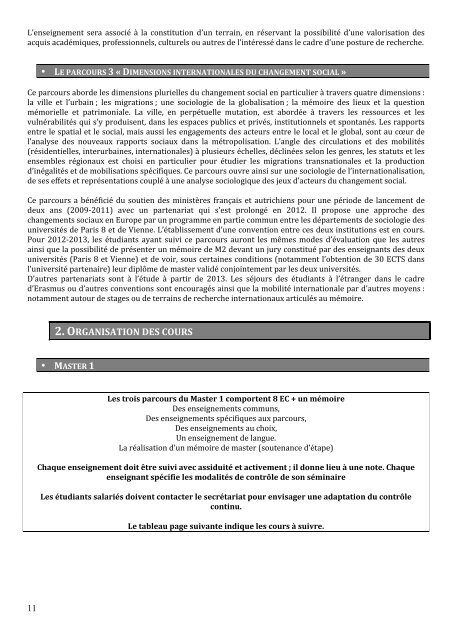 Brochure complète de présentation du master ... - Université Paris 8