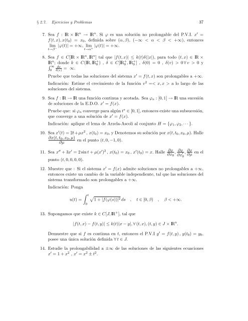 Ecuaciones Diferenciales Ordinarias - Facultad de Ciencias