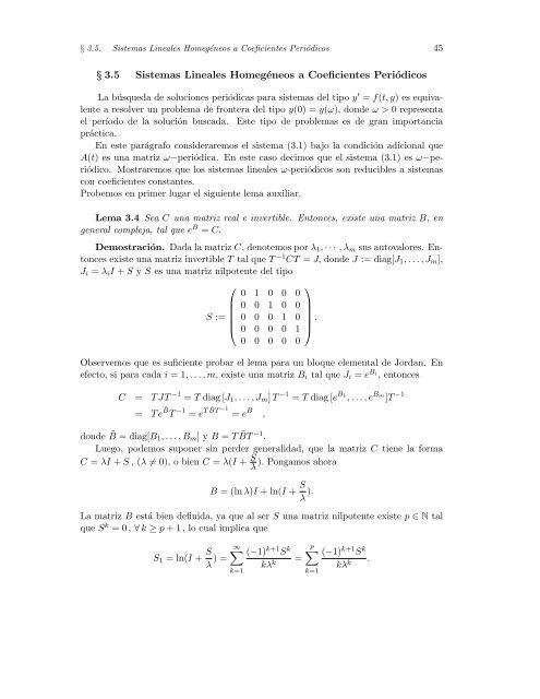 Ecuaciones Diferenciales Ordinarias - Facultad de Ciencias