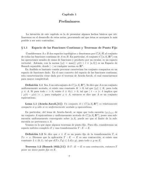 Ecuaciones Diferenciales Ordinarias - Facultad de Ciencias