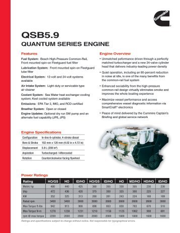 QSB5.9 Quantum SerieS engine - Cummins Engines