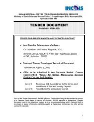 tender document - Indian National Centre for Ocean Information ...