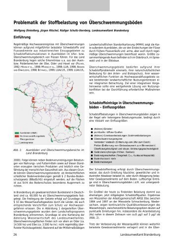 Problematik der Stoffbelastung von Überschwemmungsböden