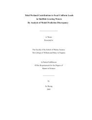 Tidal Wetland Contributions to Fecal Coliform Loads