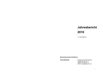 Jahresbericht 2010 - bvso.ch