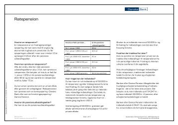 Ratepension (pdf) - Danske Bank