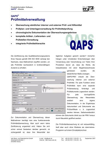 QAPS Pruefmittelverwaltung.pdf - wsk Mess- und Datentechnik GmbH