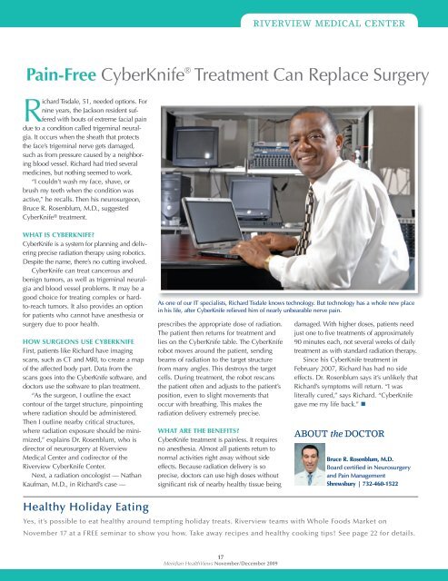 Download the November/December 2009 issue - Riverview Medical ...