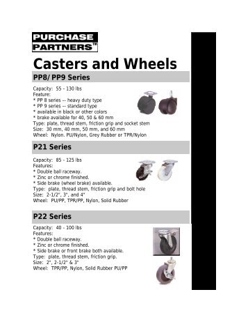 Casters and Wheels.pdf - Purchase Partners
