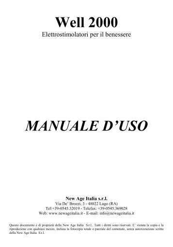 Well 2000 MANUALE D'USO