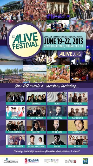 JUNE 19-22, 2013 - Alive Festival